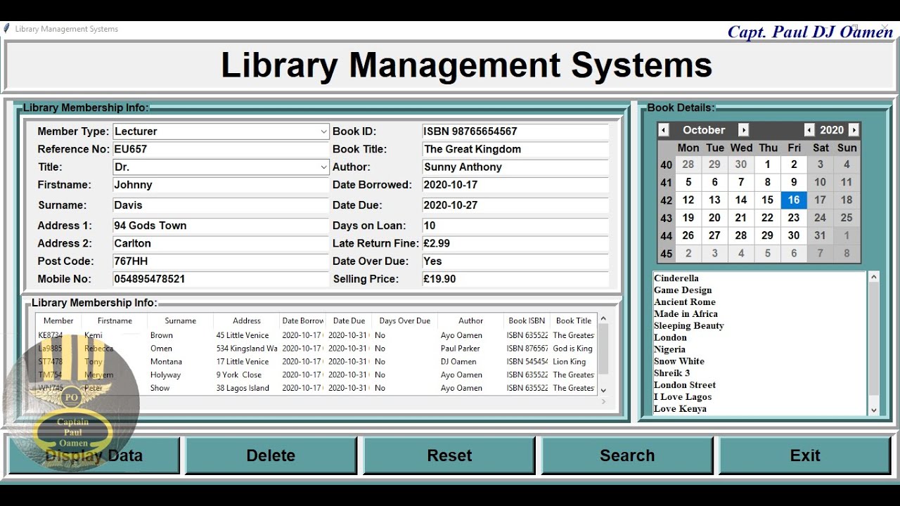 Library Mangement System